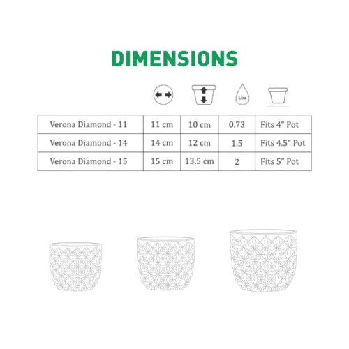 Diamond White Planter (Set of 3) - Image 3