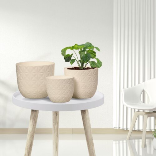 Diamond White Planter (Set of 3) - Image 2