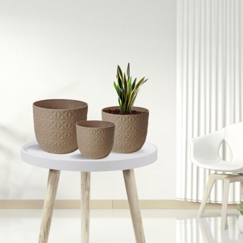 Diamond Mocha Planter (Set of 3) - Image 3