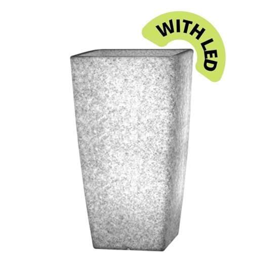 Tall Natural Stone LED Planter (60 CMS) - Image 2