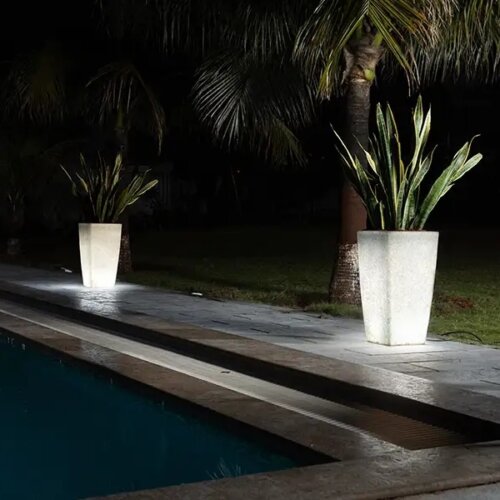 Tall Natural Stone LED Planter (60 CMS) - Image 3