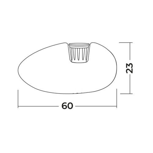 LED Illuminated Pebble Planter Natural Stone - Image 5