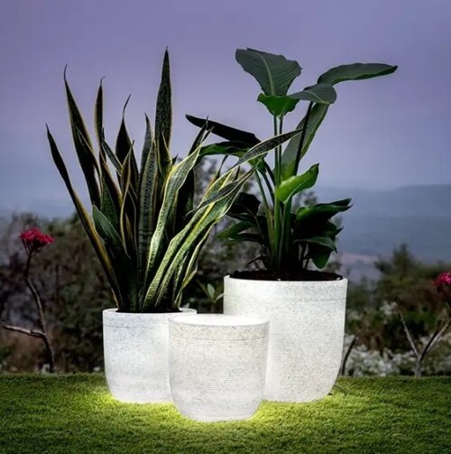Milano Natural Stone LED Planter (40) CMS - Image 2