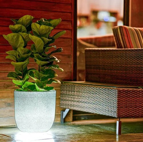 Milano Natural Stone LED Planter (30 CMS)