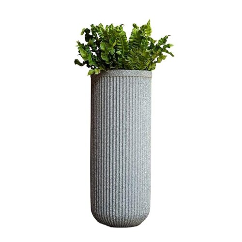 Grey Stone Tall Planter 75 CMS