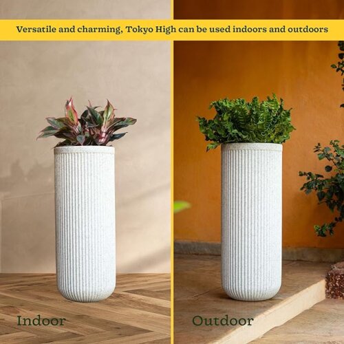 Natural Stone Tall Planter 75 CMS - Image 3
