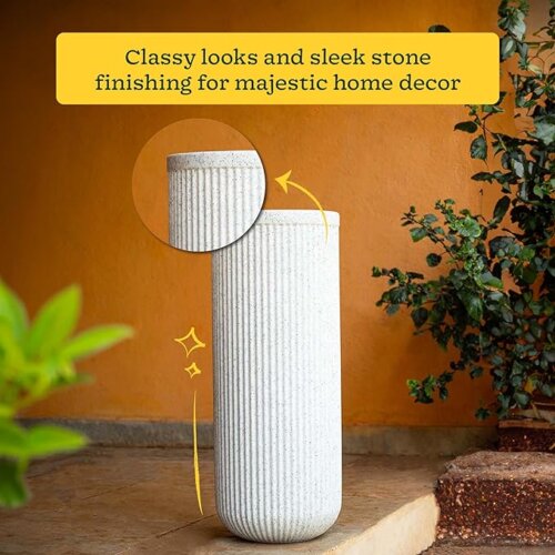 Natural Stone Tall Planter 75 CMS - Image 4