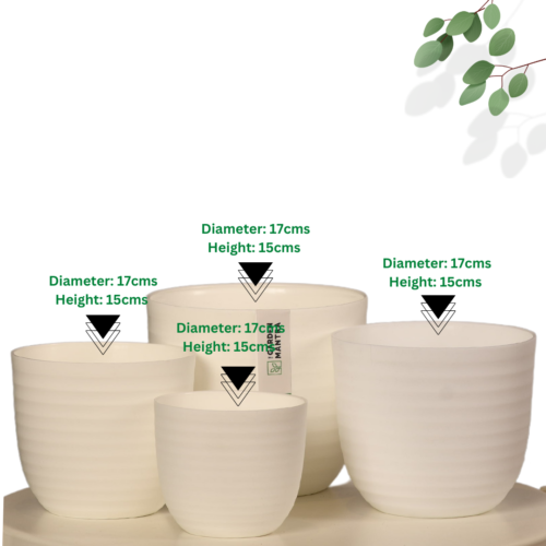 Wave White Planter (Set of 4) - Image 3
