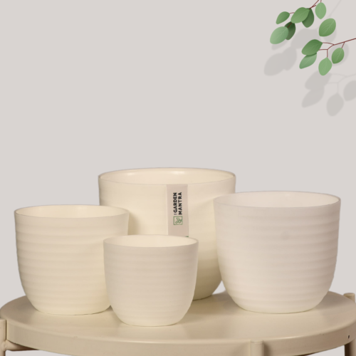 Wave White Planter (Set of 4) - Image 4