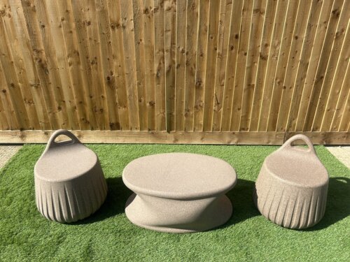 Handy Stool Coffee Table Sand Stone (Set of 3) - Image 2