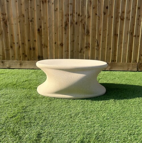 Coffee Table Cream Stone Finish