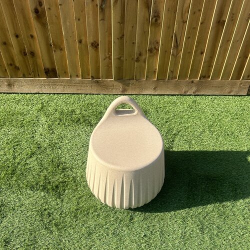 Cream Stone Finish Handy Stool - Image 2