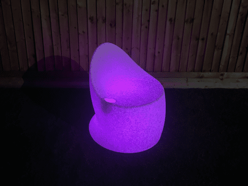 LED Illuminated Egg Chair Natural Stone - Image 4