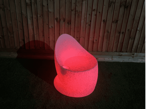 LED Illuminated Egg Chair Natural Stone - Image 5
