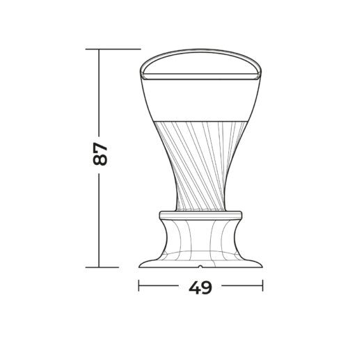 LED Illuminated Lounge Chair Natural Stone - Image 6