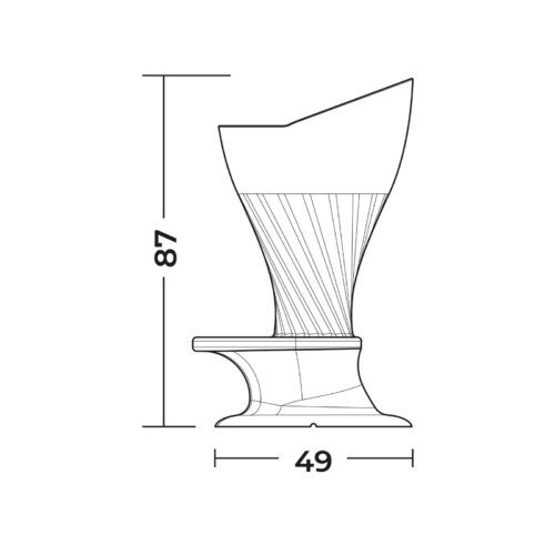 LED Illuminated Lounge Chair Natural Stone - Image 5