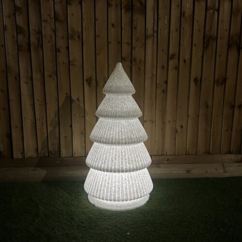 LED Illuminated Tree Decor Natural Stone 90 cm