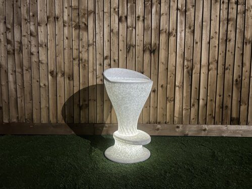 LED Illuminated Lounge Chair Natural Stone