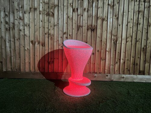 LED Illuminated Lounge Chair Natural Stone - Image 3