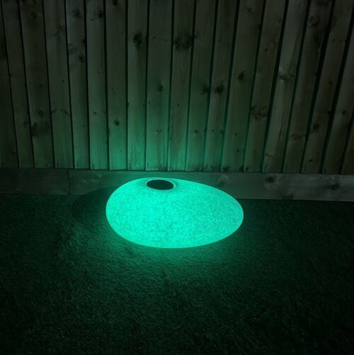LED Illuminated Pebble Planter Natural Stone - Image 2