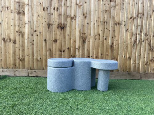 Loop Bench Grey Stone Finish