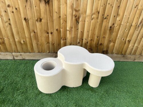Loop Bench Cream Stone Finish - Image 3
