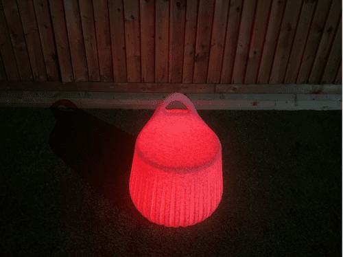 Handy Stool LED Illuminated Natural Finish - Image 2